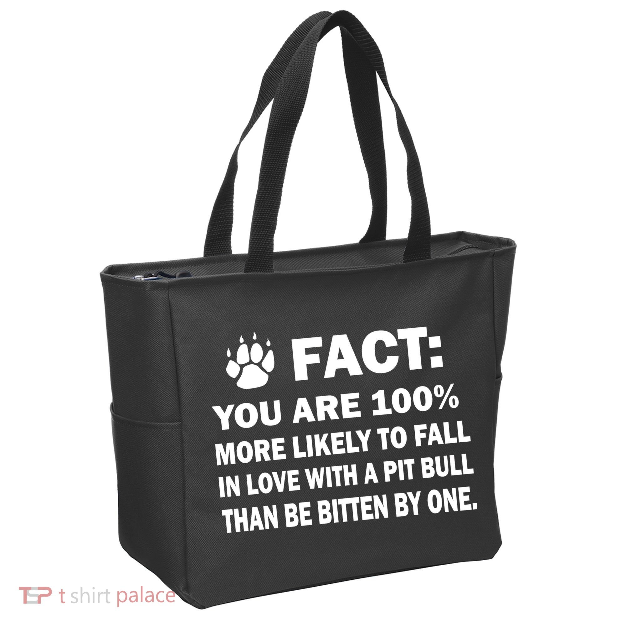 Pit Bull Funny Fact Tote Bag