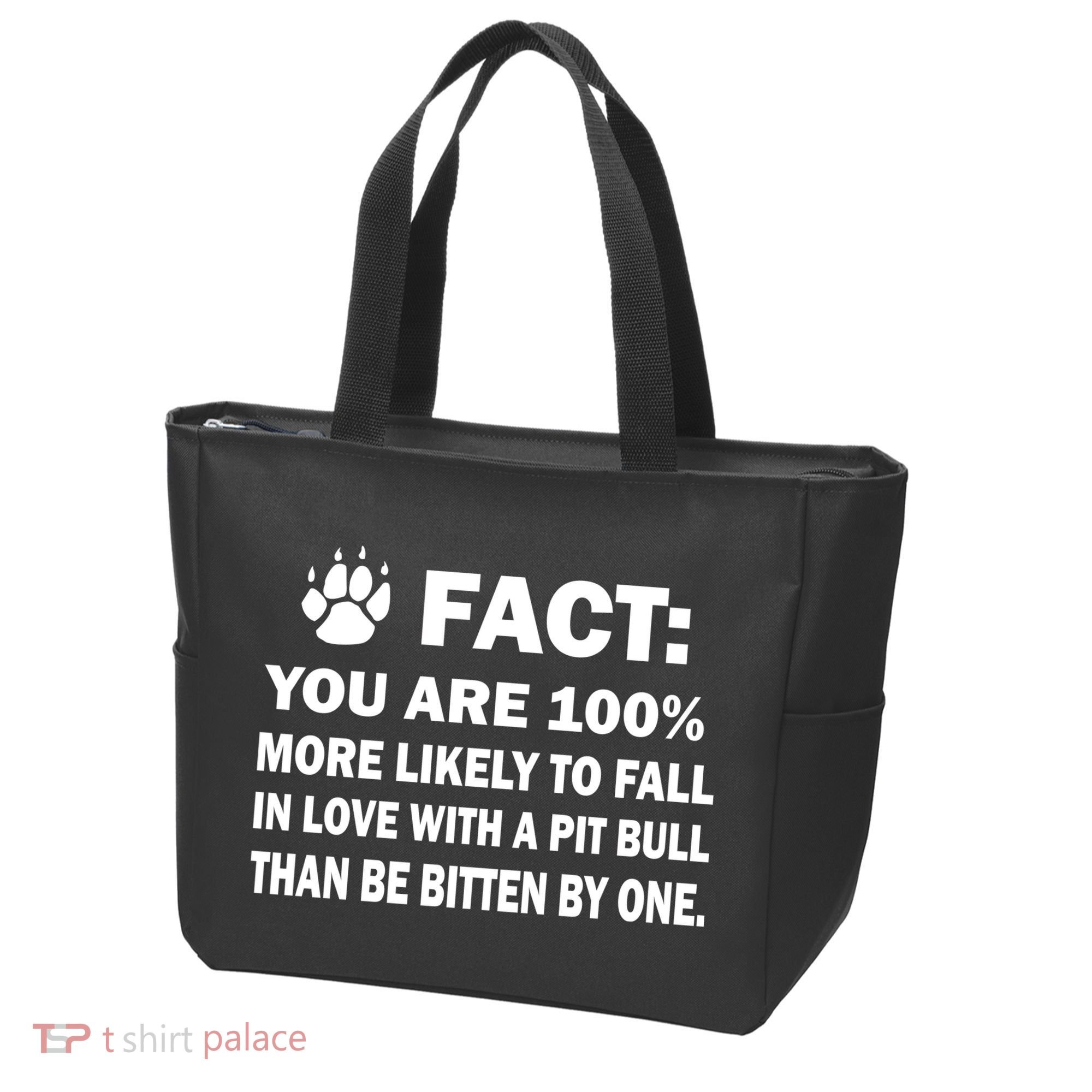 Pit Bull Funny Fact Tote Bag