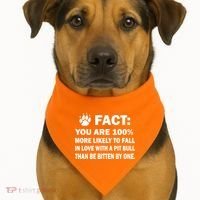 Pit Bull Funny Fact USA-Made Doggie Bandana thumb 1