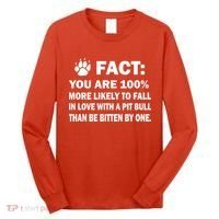 Pit Bull Funny Fact Long Sleeve Shirt thumb 0