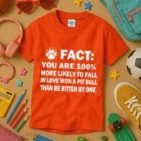 Pit Bull Funny Fact Kids T-Shirt thumb 3