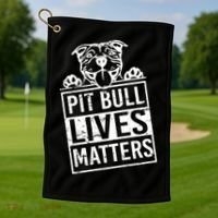 Pit Bull Lives Matters Golf Towel thumb 1
