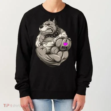 Pit Bull Loves Mom Women's Sweatshirt