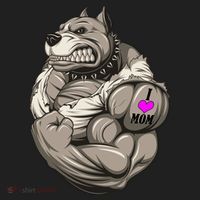 Pit Bull Loves Mom Women's Sweatshirt thumb 2