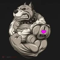 Pit Bull Loves Mom Doggie Tank thumb 4