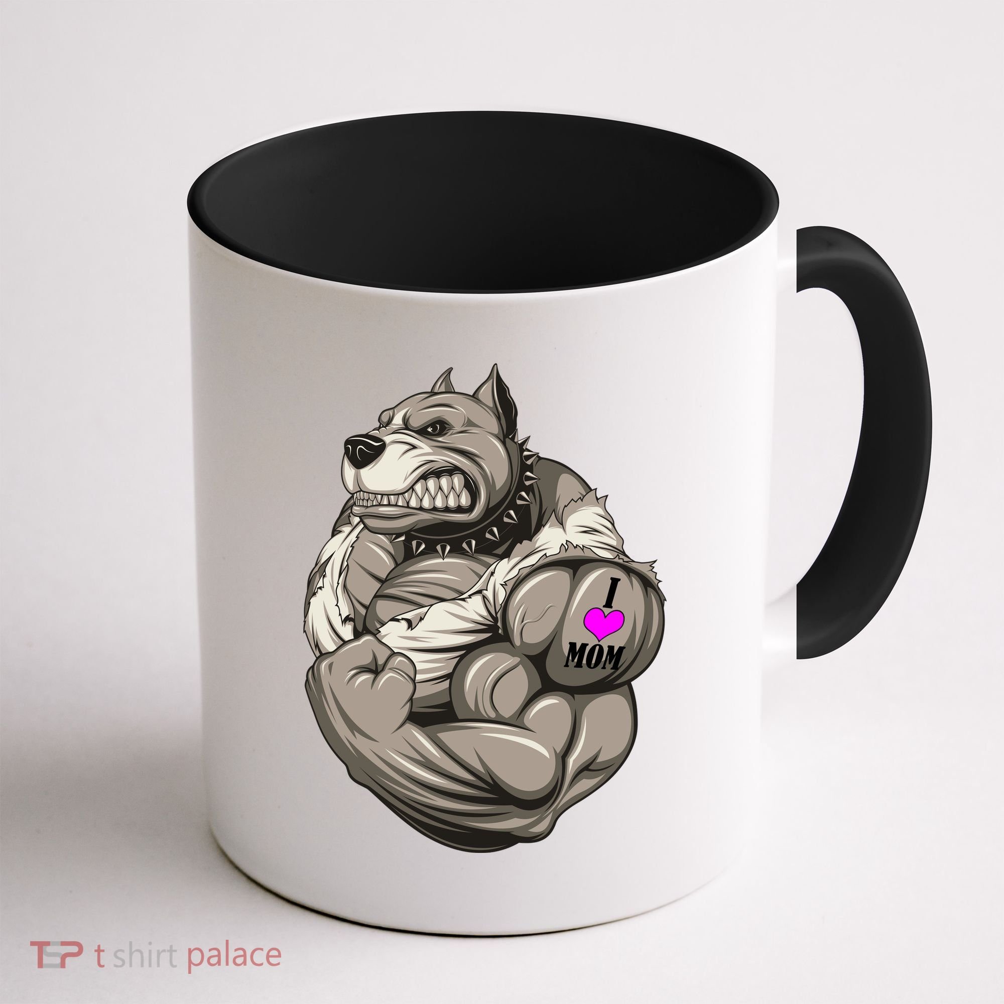 Pit Bull Loves Mom Coffee Mug