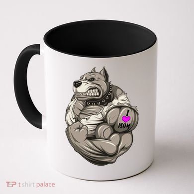 Pit Bull Loves Mom Coffee Mug