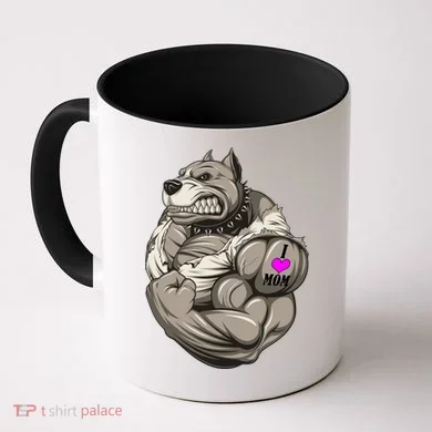 Pit Bull Loves Mom Coffee Mug