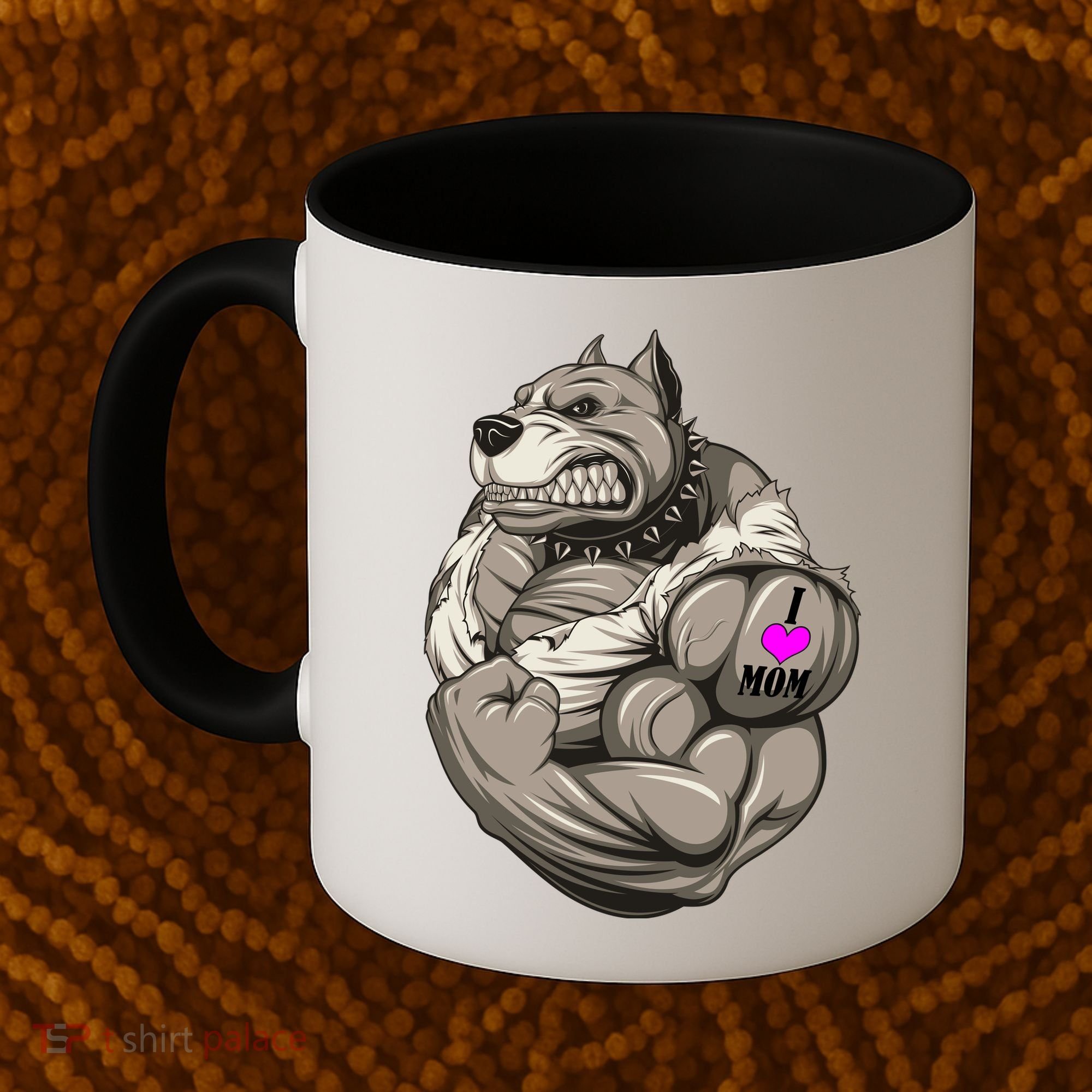 Pit Bull Loves Mom Coffee Mug