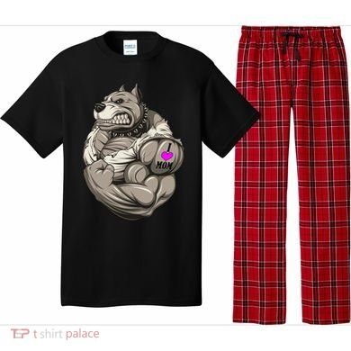 Pit Bull Loves Mom Pajama Set