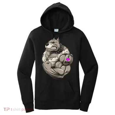 Pit Bull Loves Mom Women's Hoodie