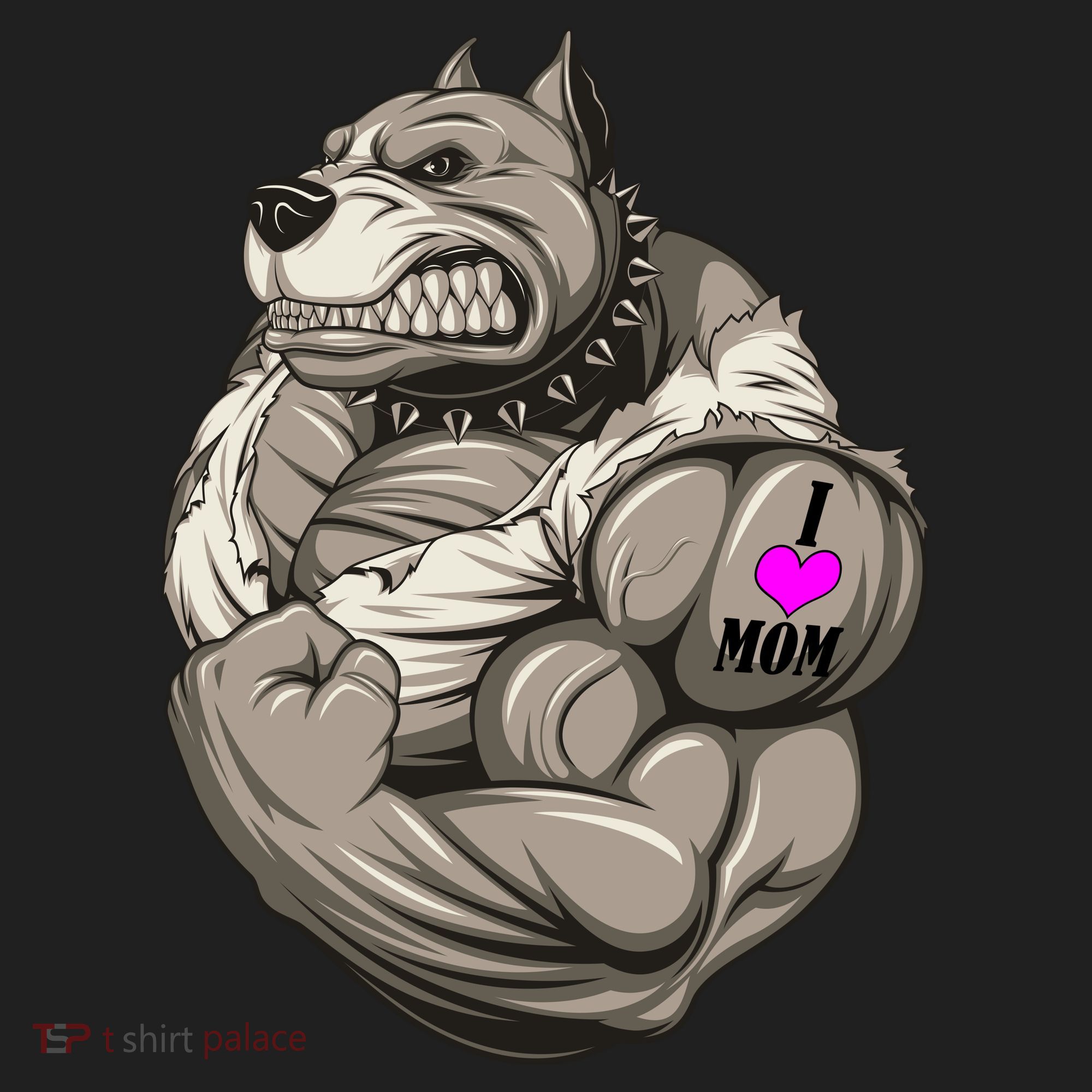 Pit Bull Loves Mom Tumbler