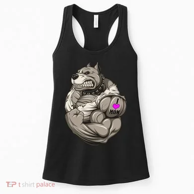 Pit Bull Loves Mom Women's Tank Top