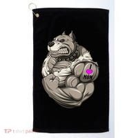 Pit Bull Loves Mom Golf Towel thumb 0