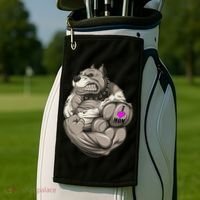 Pit Bull Loves Mom Golf Towel thumb 2