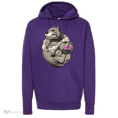 Pit Bull Loves Mom Hoodie