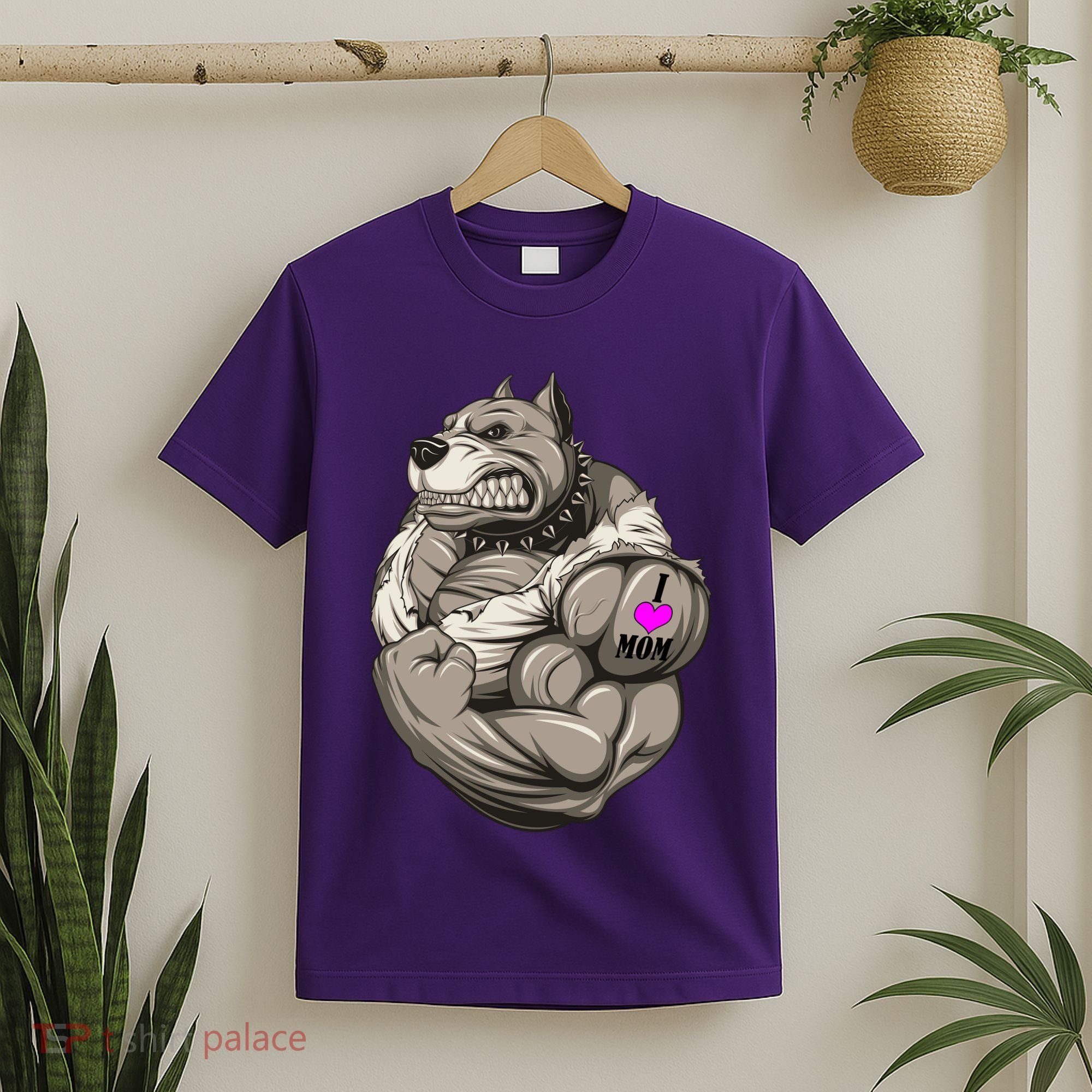 Pit Bull Loves Mom T-Shirt