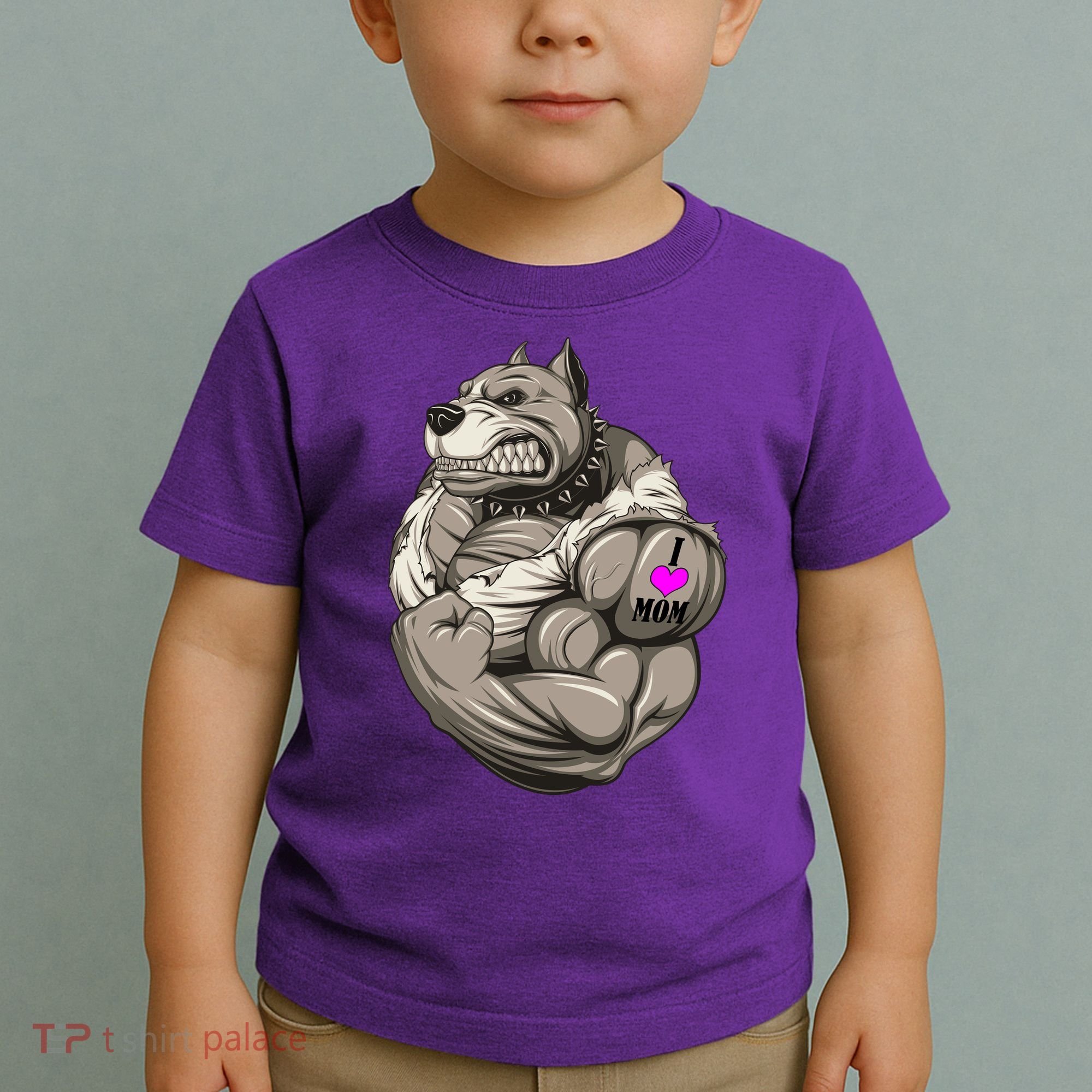 Pit Bull Loves Mom Toddler T-Shirt