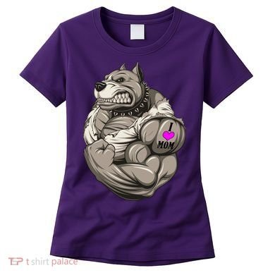 Pit Bull Loves Mom Women's T-Shirt