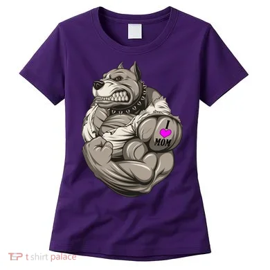 Pit Bull Loves Mom Women's T-Shirt