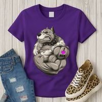 Pit Bull Loves Mom Women's T-Shirt thumb 3