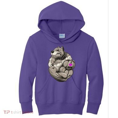 Pit Bull Loves Mom Kids Hoodie
