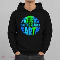 Pretend I'm The Earth Funny Lazy Matching Halloween Costume Hoodie thumb 0