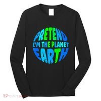 Pretend I'm The Earth Funny Lazy Matching Halloween Costume Long Sleeve Shirt thumb 0