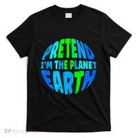 Pretend I'm The Earth Funny Lazy Matching Halloween Costume T-Shirt thumb 0