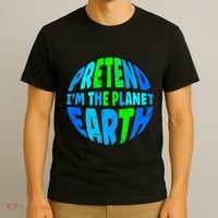 Pretend I'm The Earth Funny Lazy Matching Halloween Costume T-Shirt thumb 3