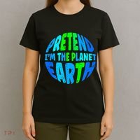 Pretend I'm The Earth Funny Lazy Matching Halloween Costume T-Shirt thumb 4