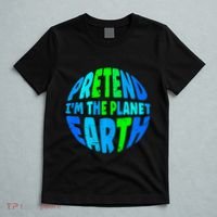 Pretend I'm The Earth Funny Lazy Matching Halloween Costume T-Shirt thumb 5