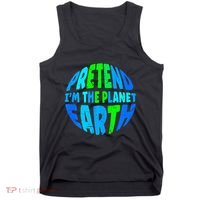 Pretend I'm The Earth Funny Lazy Matching Halloween Costume Tank Top thumb 0