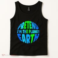 Pretend I'm The Earth Funny Lazy Matching Halloween Costume Tank Top thumb 2