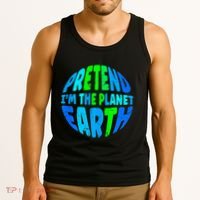 Pretend I'm The Earth Funny Lazy Matching Halloween Costume Tank Top thumb 3