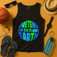 Pretend I'm The Earth Funny Lazy Matching Halloween Costume Tank Top thumb 4