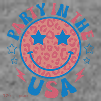 Party in the USA 4th of July Preppy Smile Toddler Hoodie thumb 2