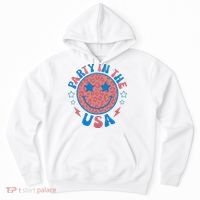Party in the USA 4th of July Preppy Smile Hoodie thumb 0