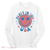 Party in the USA 4th of July Preppy Smile Long Sleeve Shirt thumb 0