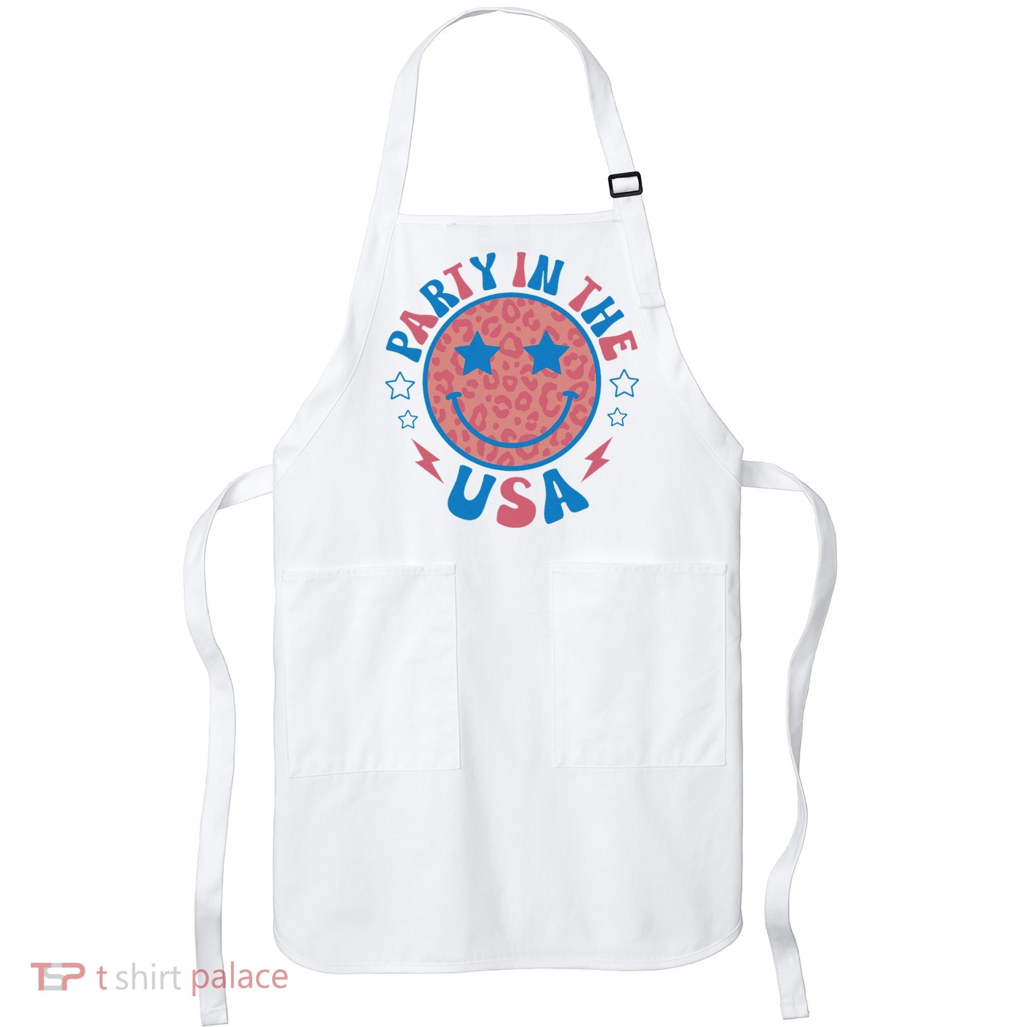 Party in the USA 4th of July Preppy Smile Apron