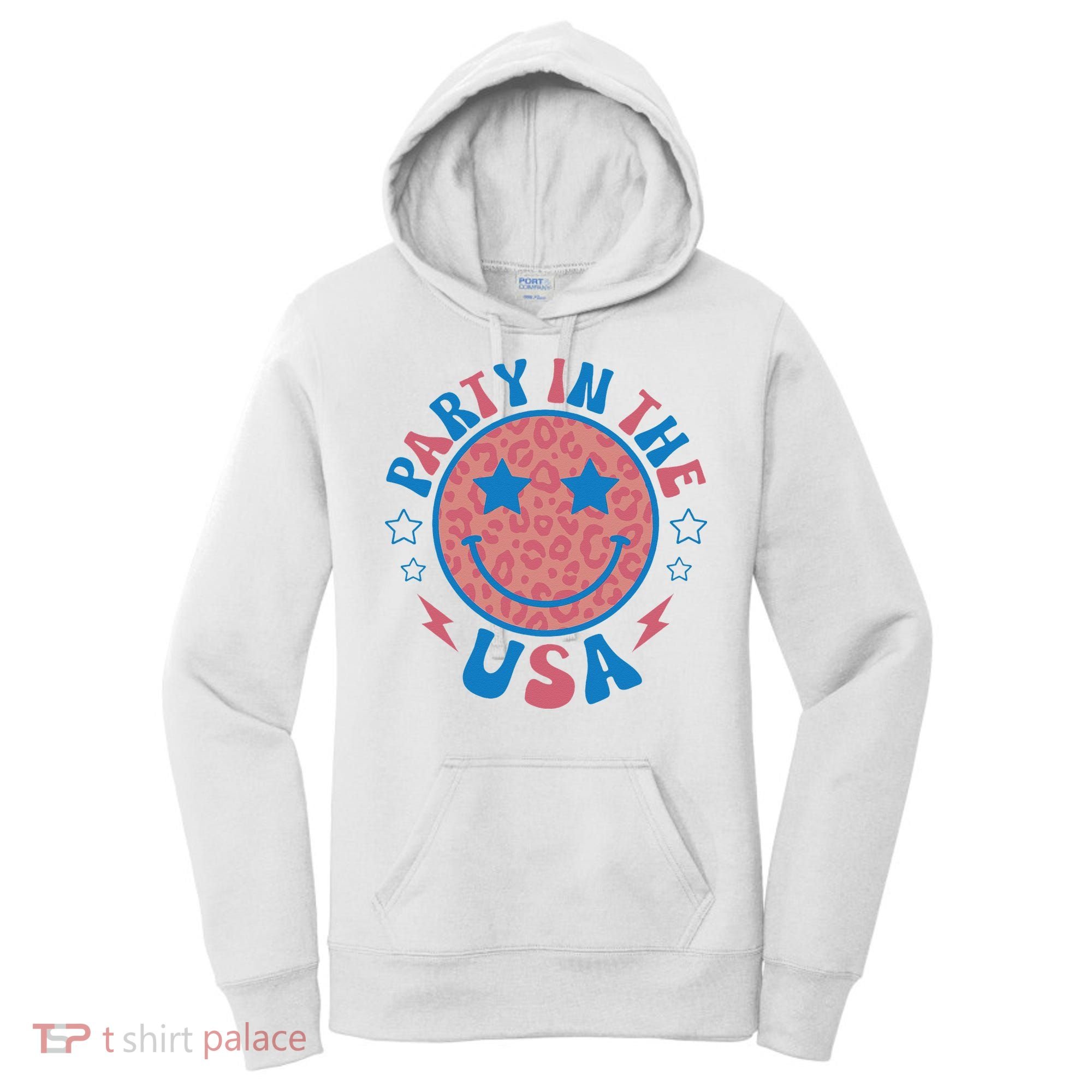 Party in the USA 4th of July Preppy Smile Women's Hoodie