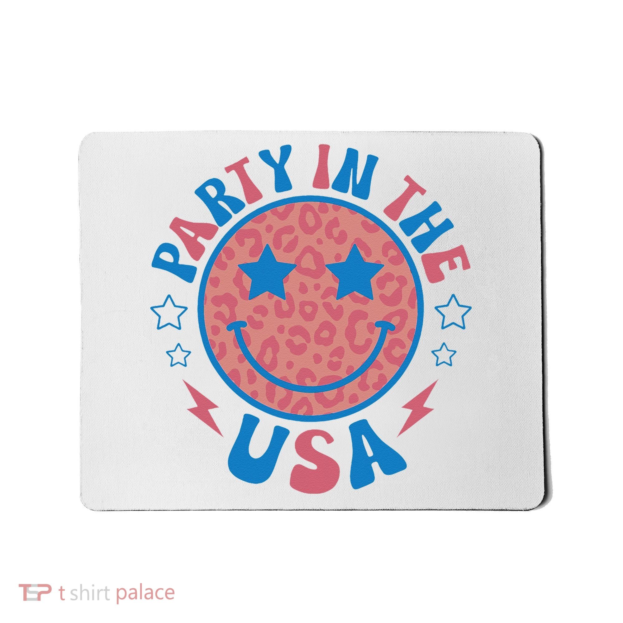 Party in the USA 4th of July Preppy Smile Mousepad