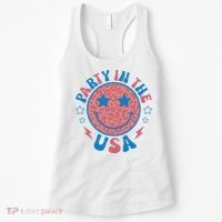 Party in the USA 4th of July Preppy Smile Women's Tank Top thumb 0