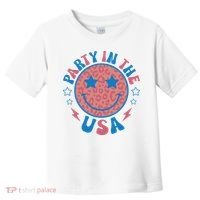 Party in the USA 4th of July Preppy Smile Toddler T-Shirt thumb 0