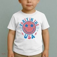 Party in the USA 4th of July Preppy Smile Toddler T-Shirt thumb 2