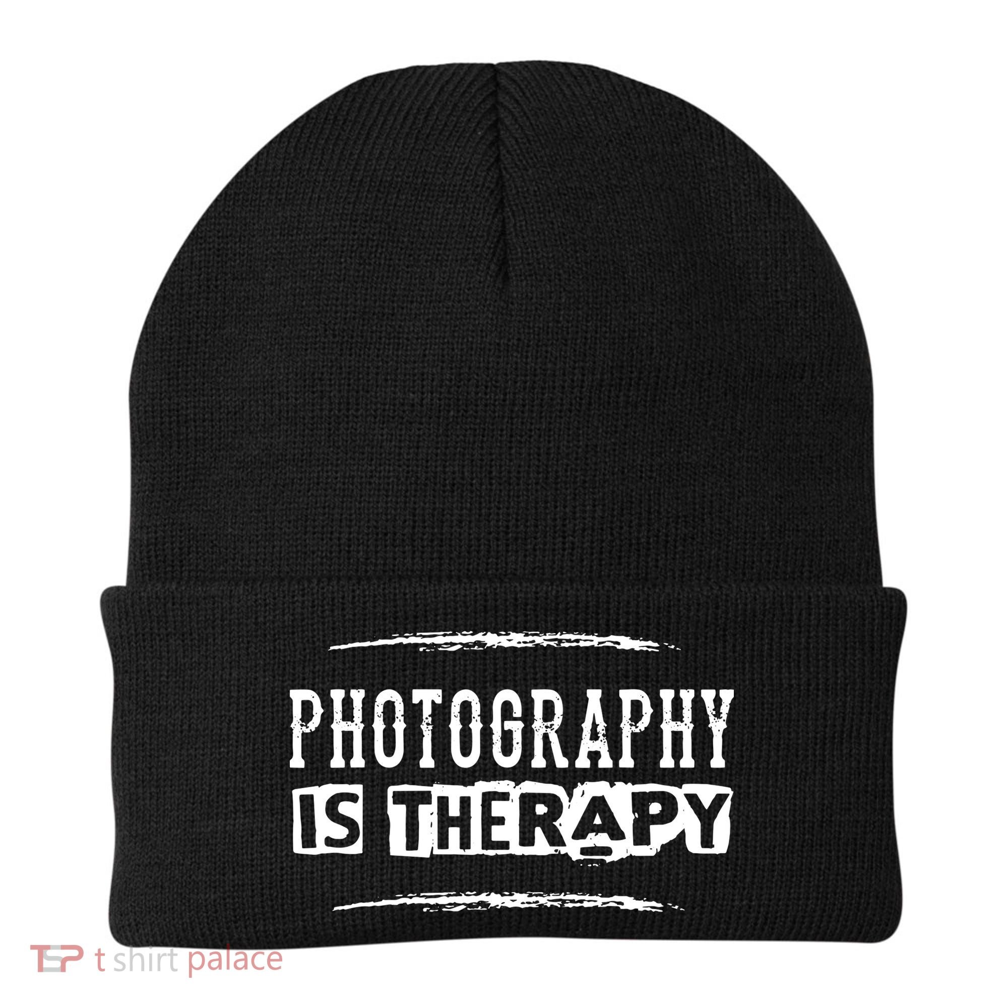 Photography Is Therapy Funny Photographer Saying Beanie