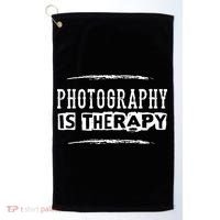 Photography Is Therapy Funny Photographer Saying Golf Towel thumb 0