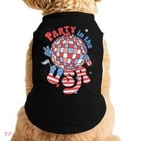 Party In The USA 4th Of July America Independence Disco Doggie Tank thumb 0