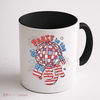 Party In The USA 4th Of July America Independence Disco Coffee Mug thumb 1
