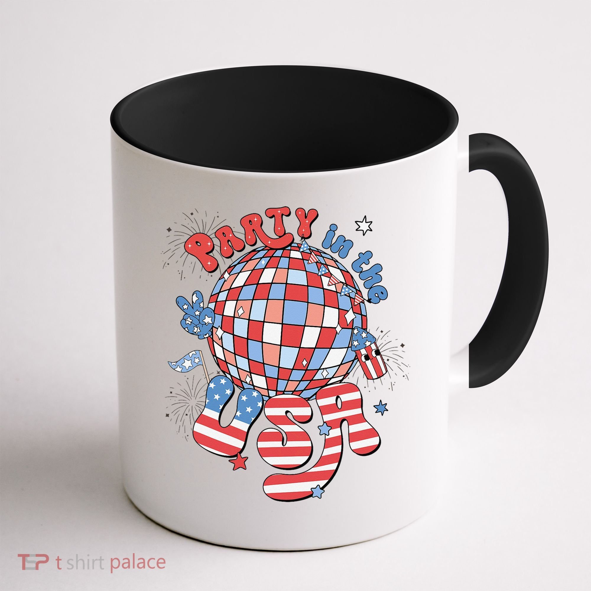 Party In The USA 4th Of July America Independence Disco Coffee Mug